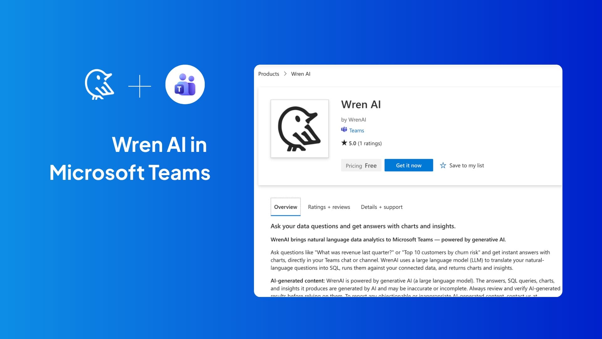 Wren AI Is Now Available in Microsoft Teams